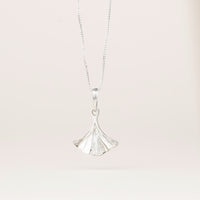 Ginkgo Necklace, Pewter