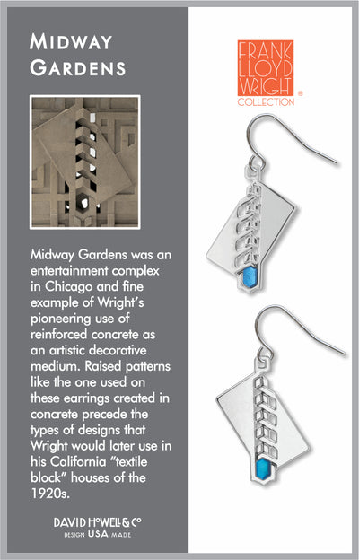 Earrings - Midway Gardens - Blue