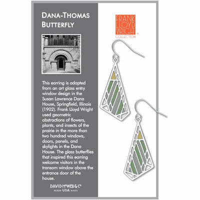 Earrings - Dana Thomas Green Butterfly